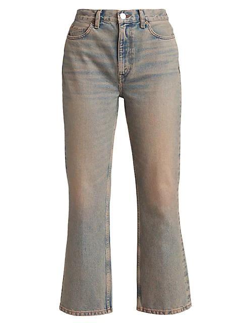 商品Re/Done|70S Loose Flared Rigid Crop Jeans,价格¥1099,第1张图片