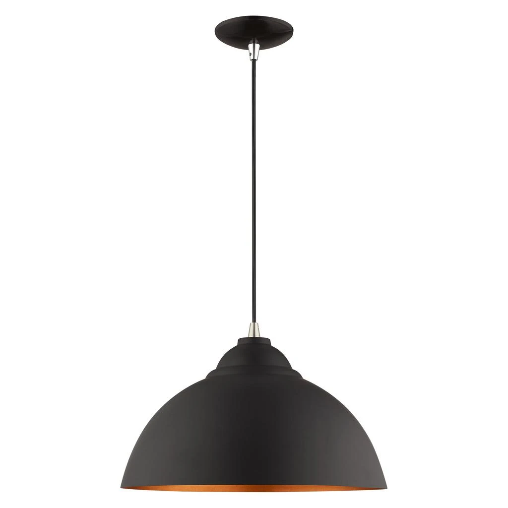 商品Livex Lighting|One Light Black Mini Pendant,价格¥891,第2张图片详细描述