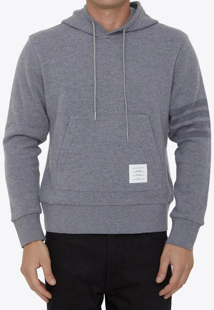 商品Thom Browne|Classic 4-Bar Stripe Detail Hooded Sweatshirt,价格¥7352,第1张图片