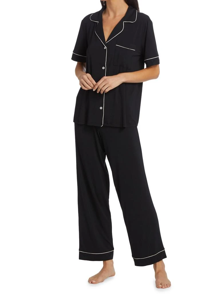 商品Eberjey|Gisele Short-Sleeve Top & Pants Pajama Set,价格¥1166,第2张图片详细描述