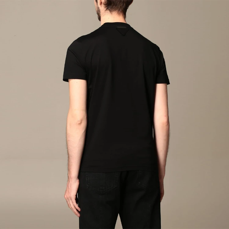 商品[国内直发] Prada|普拉达 圆领套头短袖T恤 男款 黑色,价格¥3301,第5张图片详细描述