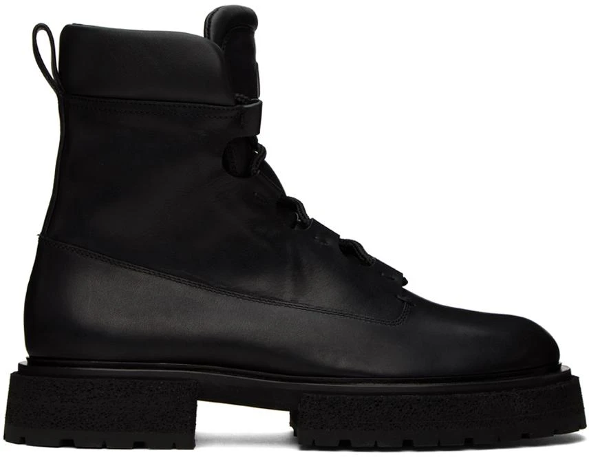 商品Giorgio Armani|Black Embossed Boots,价格¥9336,第1张图片