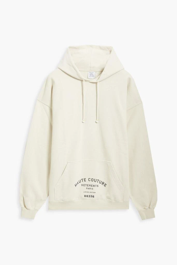 商品Vetements|Oversized printed French cotton-blend terry hoodie,价格¥1940,第1张图片