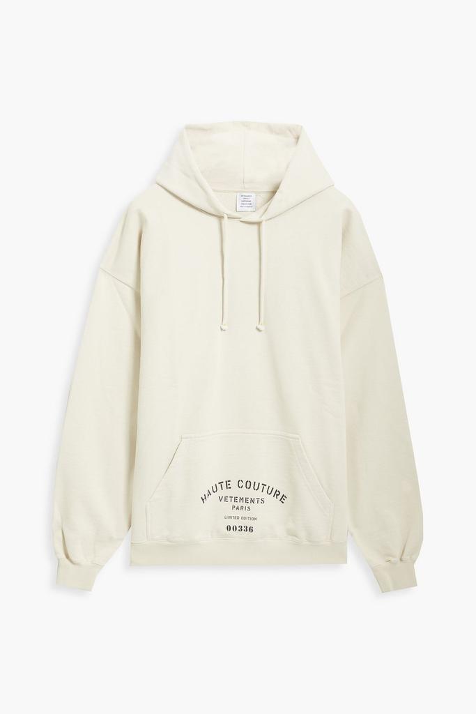 商品Vetements|Oversized printed French cotton-blend terry hoodie,价格¥3719,第1张图片