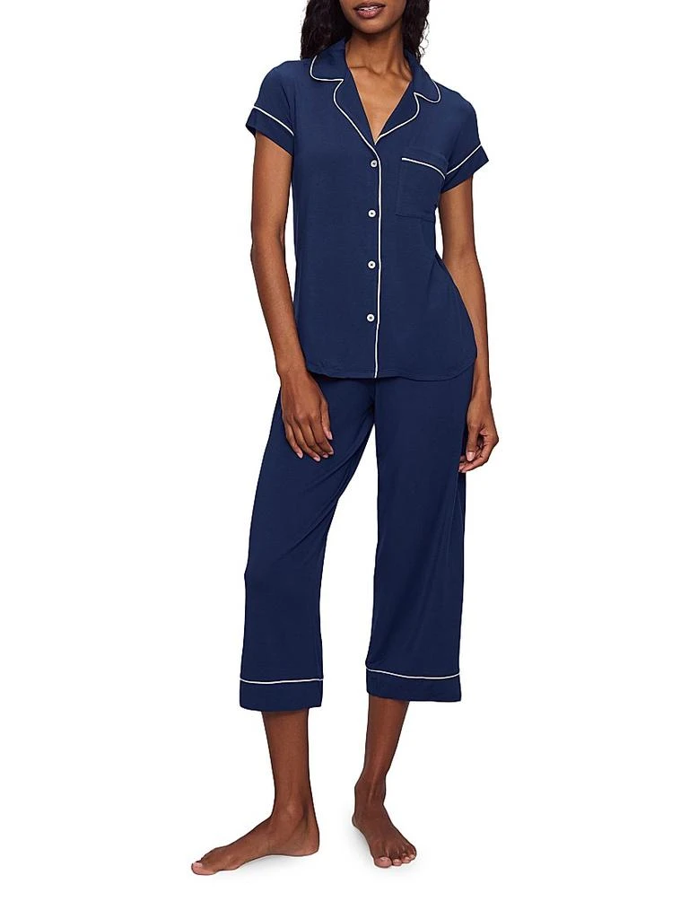 商品Eberjey|Gisele Cropped Pajama Set,价格¥1092,第3张图片详细描述