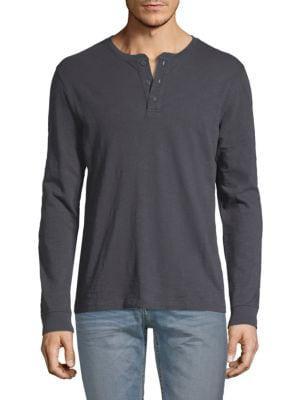 商品Vince|Long Sleeve Cotton Henley,价格¥430,第1张图片