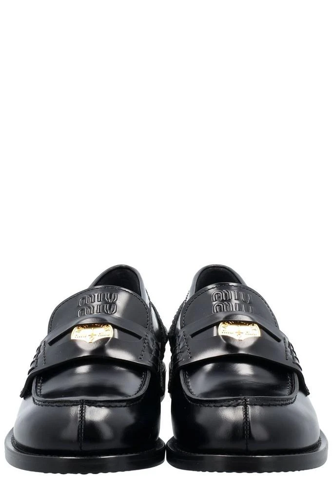 商品Miu Miu|Miu Miu Round Toe Penny Loafers,价格¥5922,第4张图片详细描述