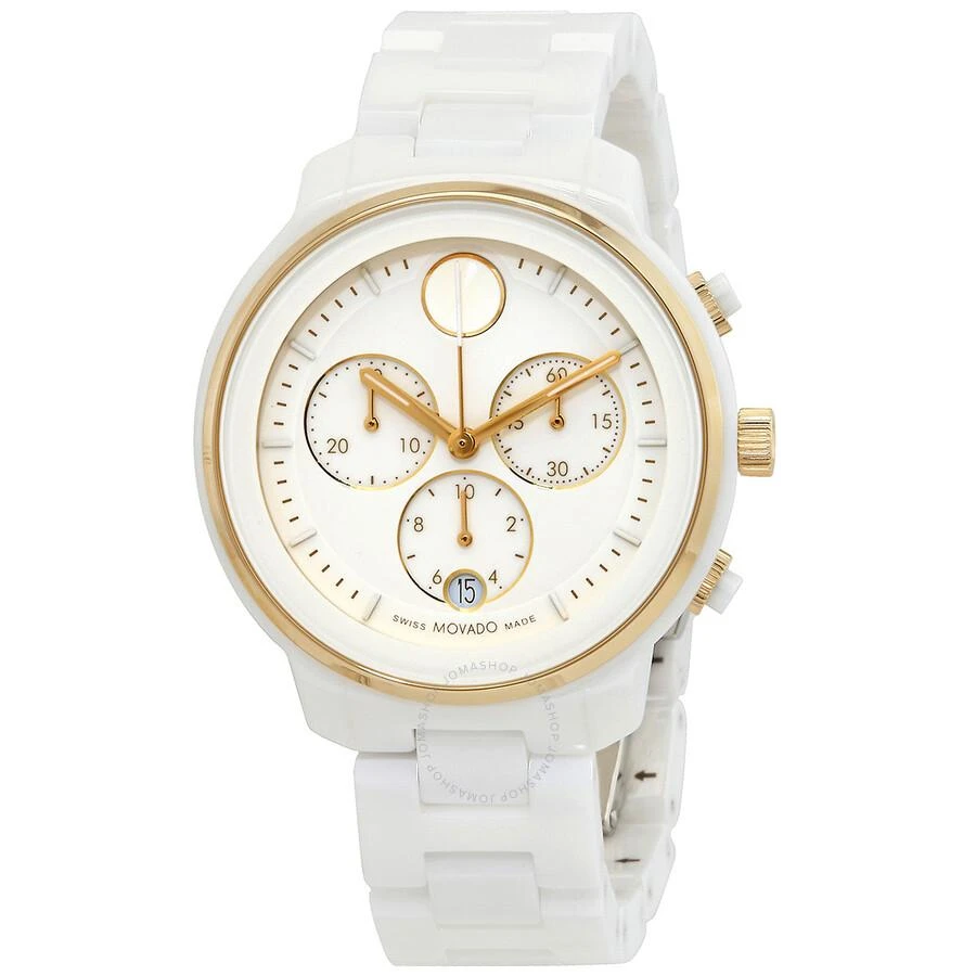 商品Movado|Bold Verso Chronograph Quartz White Dial Ladies Watch 3600933,价格¥4386,第1张图片