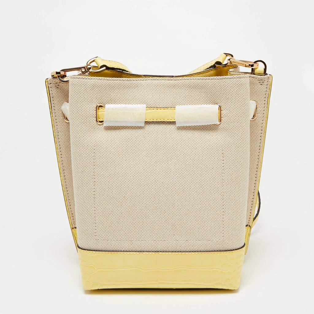 商品[二手商品] Michael Kors|Michael Kors Beige/Yellow Canvas and Leather Small Emilia Bucket Bag,价格¥1316,第4张图片详细描述