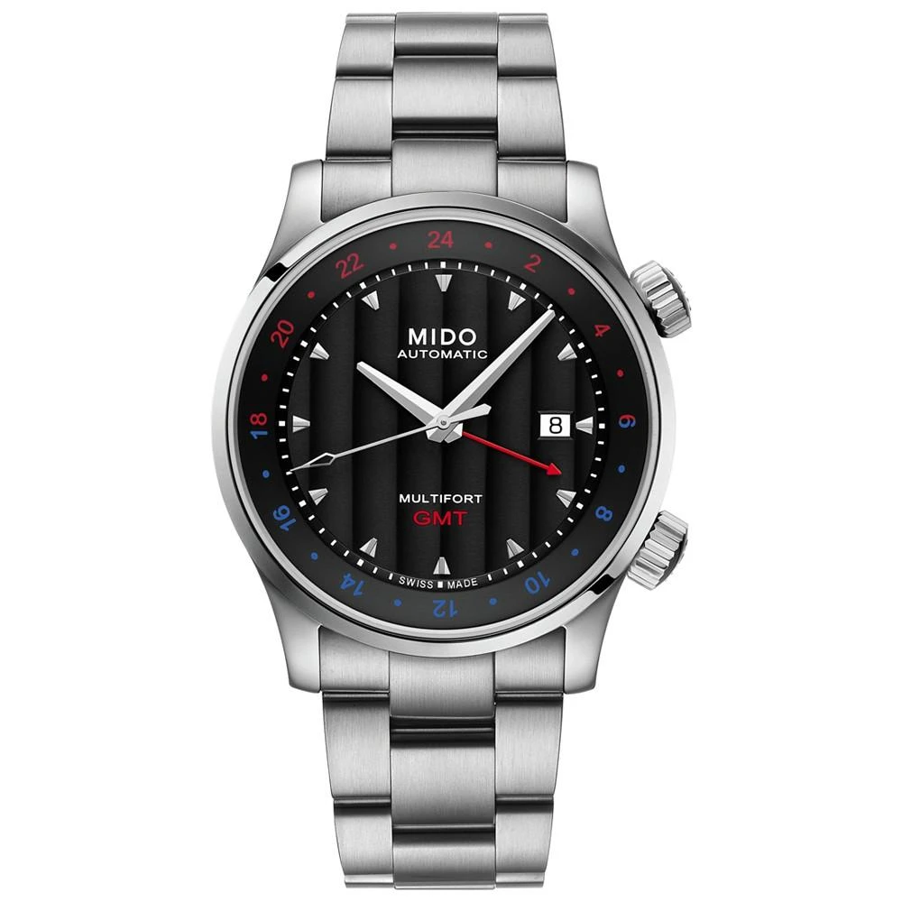 商品MIDO|Men's Swiss Automatic Multifort Stainless Steel Bracelet Watch 42mm,价格¥9818,第1张图片