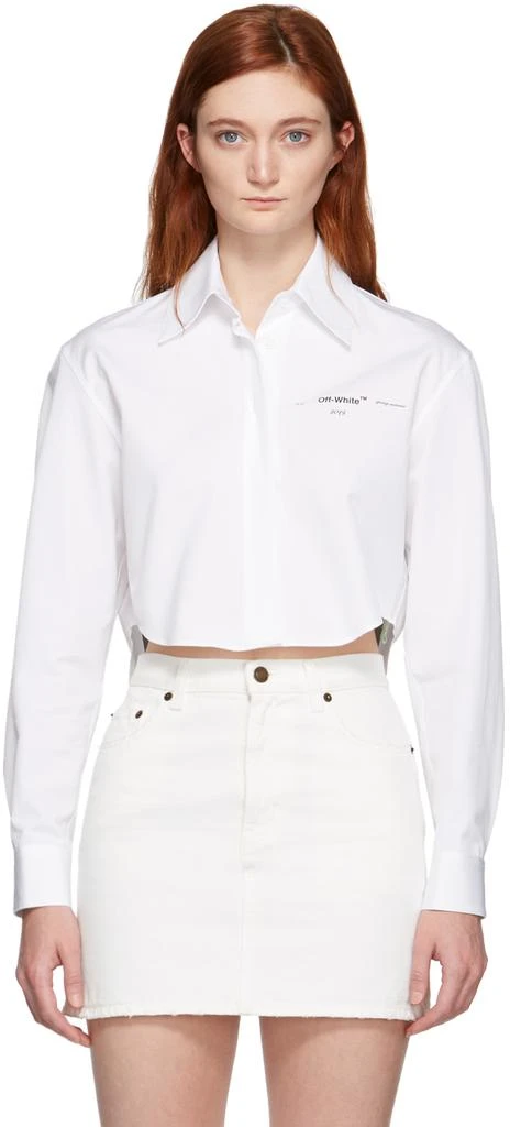 商品Off-White|White Basic Crop Shirt,价格¥2817,第1张图片