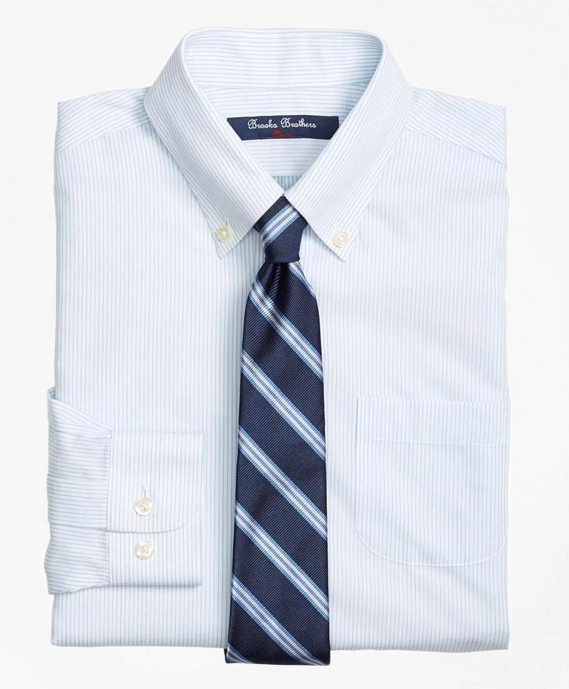 商品Brooks Brothers|Boys Non-Iron Supima® Cotton Broadcloth Mini Stripe Dress Shirt,价格¥250,第1张图片