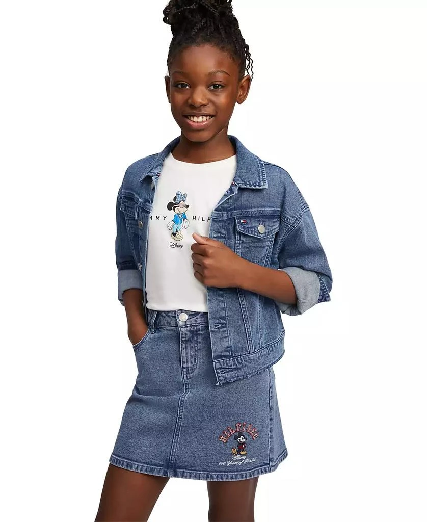 商品Tommy Hilfiger|Tommy Hilfiger x Disney Big Girls Stretch Denim Skirt,价格¥263,第1张图片