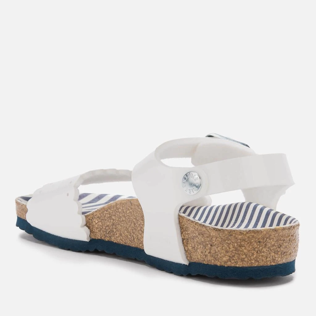 商品Birkenstock|Birkenstock Kids' Risa Slim Fit Patent 凉拖 - Nautical Stripes White,价格¥430,第2张图片详细描述