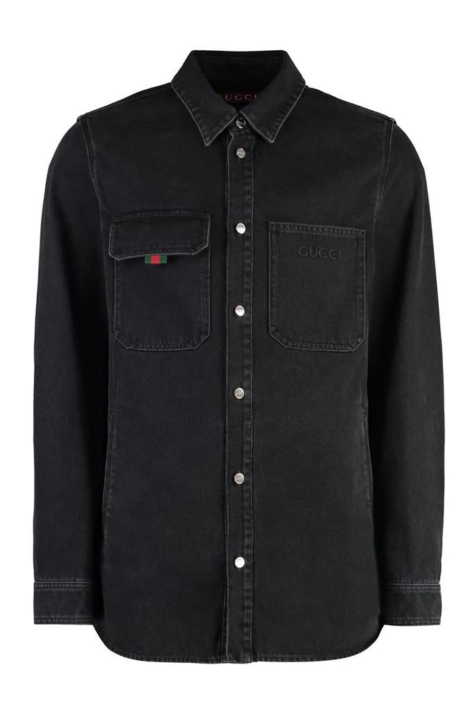 商品Gucci|Gucci Overshirt In Denim,价格¥7878,第1张图片