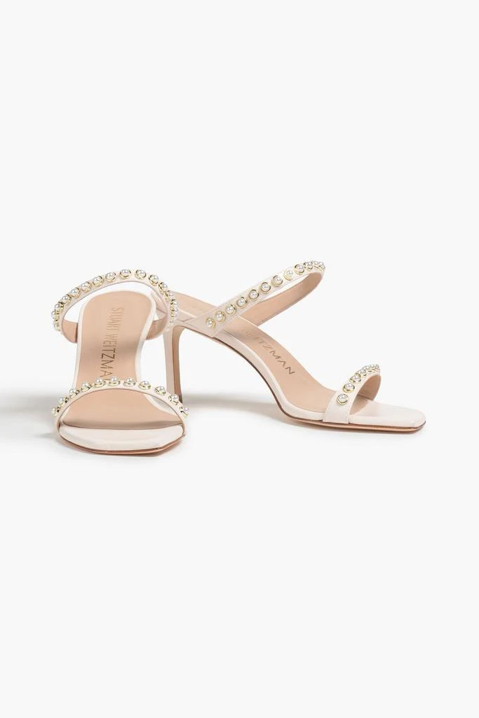 商品Stuart Weitzman|Aleena faux pearl-embellished leather mules,价格¥1648,第2张图片详细描述