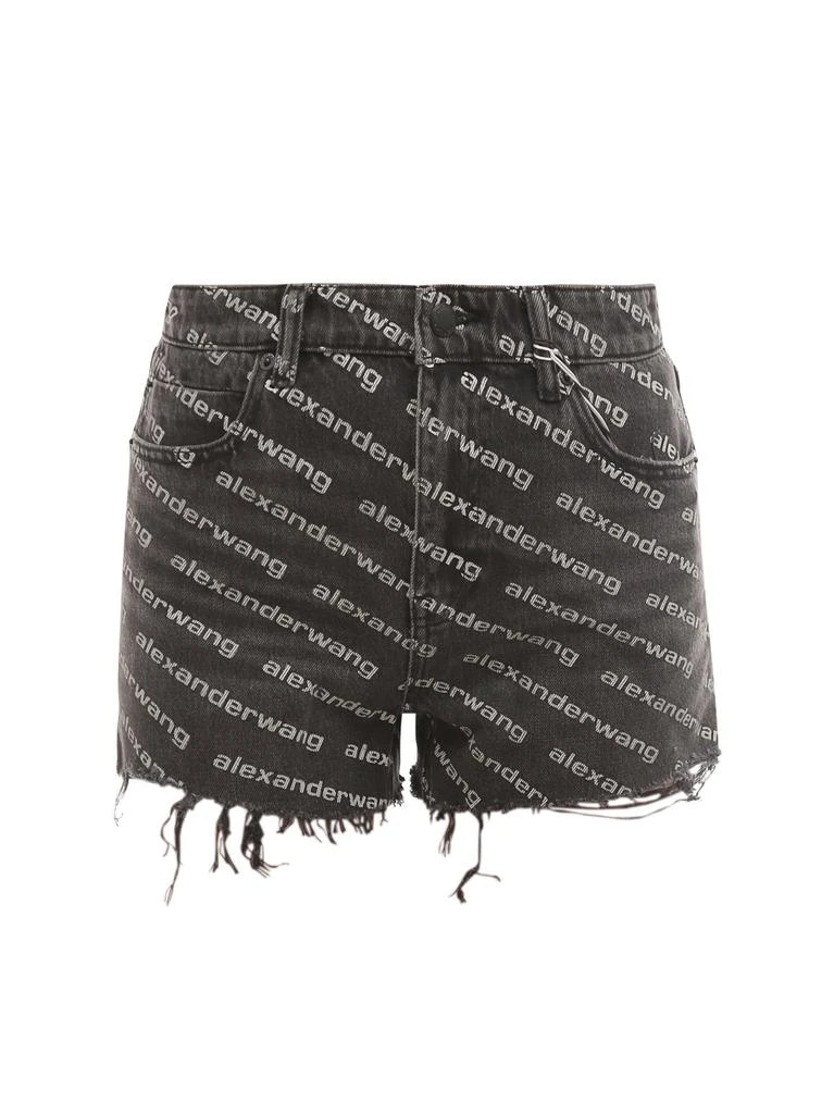 商品Alexander Wang|Cotton shorts with all-over logo print,价格¥1255,第1张图片