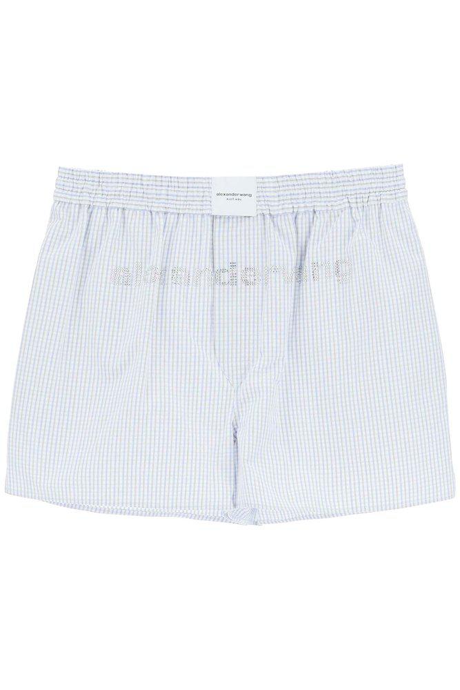 Alexander Wang Logo Embellished Boxer Shorts商品第1张图片规格展示