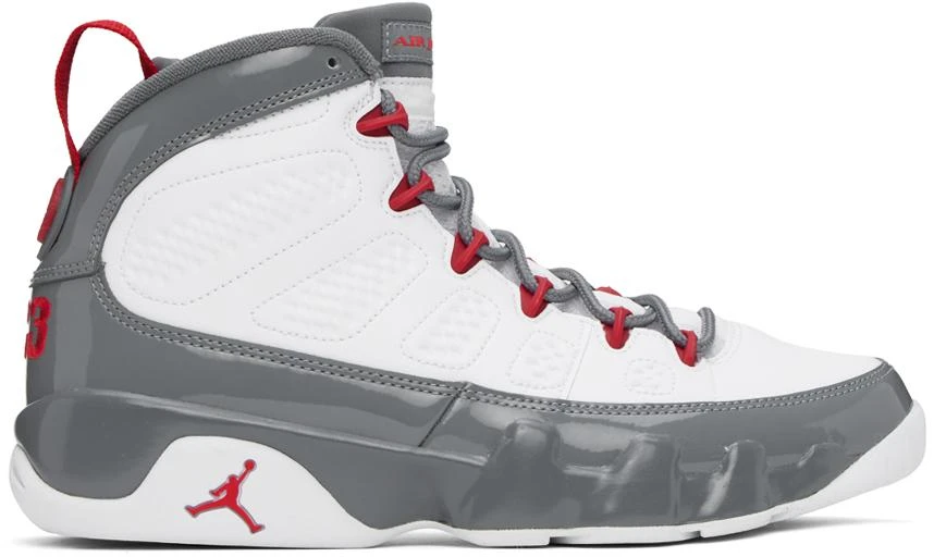 商品Jordan|White & Gray Air Jordan 9 Retro Sneakers,价格¥2298,第1张图片