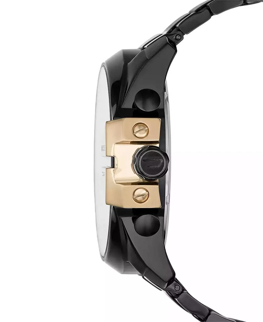 商品Diesel|Men's Chronograph Mega Chief Black Ion-Plated Stainless Steel Bracelet Watch 51x59mm DZ4338,价格¥2010,第2张图片详细描述