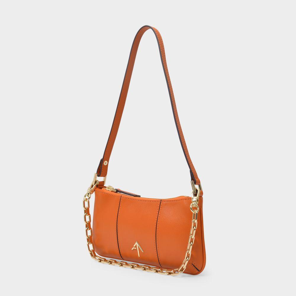 Mini Pita Bag in Orange Leather商品第2张图片规格展示