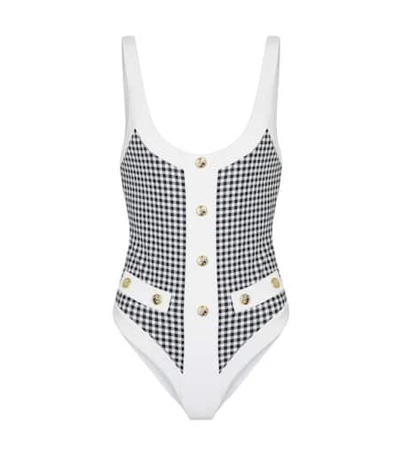 商品CAROLINE CONSTAS|Sailor checked swimsuit,价格¥1992,第1张图片