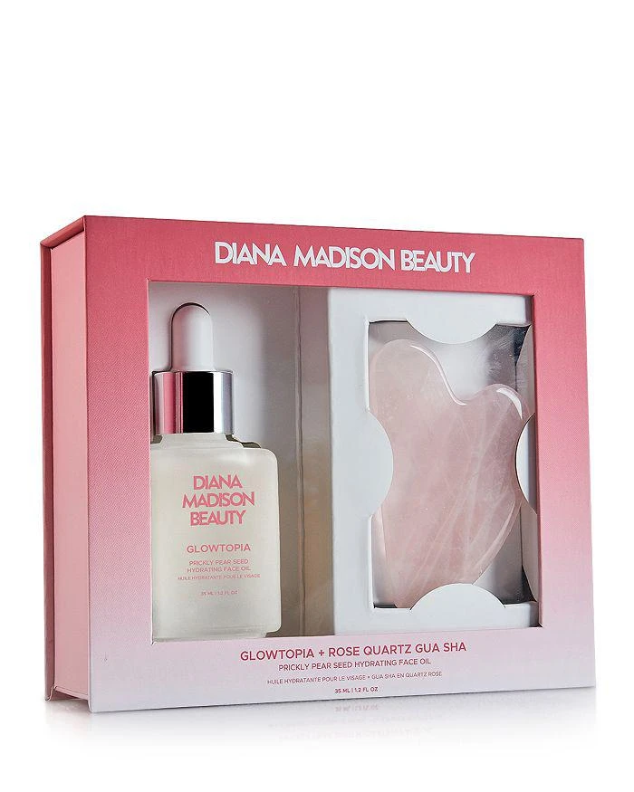 商品DIANA MADISON BEAUTY|Glowtopia + Rose Quartz Gua Sha Gift Set ($69 value),价格¥365,第1张图片