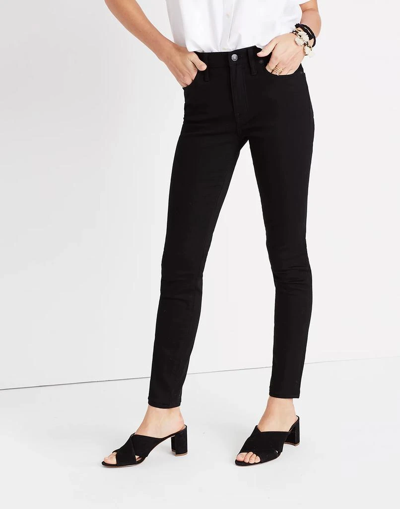 商品Madewell|9%22 Mid Rise Skinny Jeans In Isko Stay Blacktrade%3B,价格¥436,第2张图片详细描述