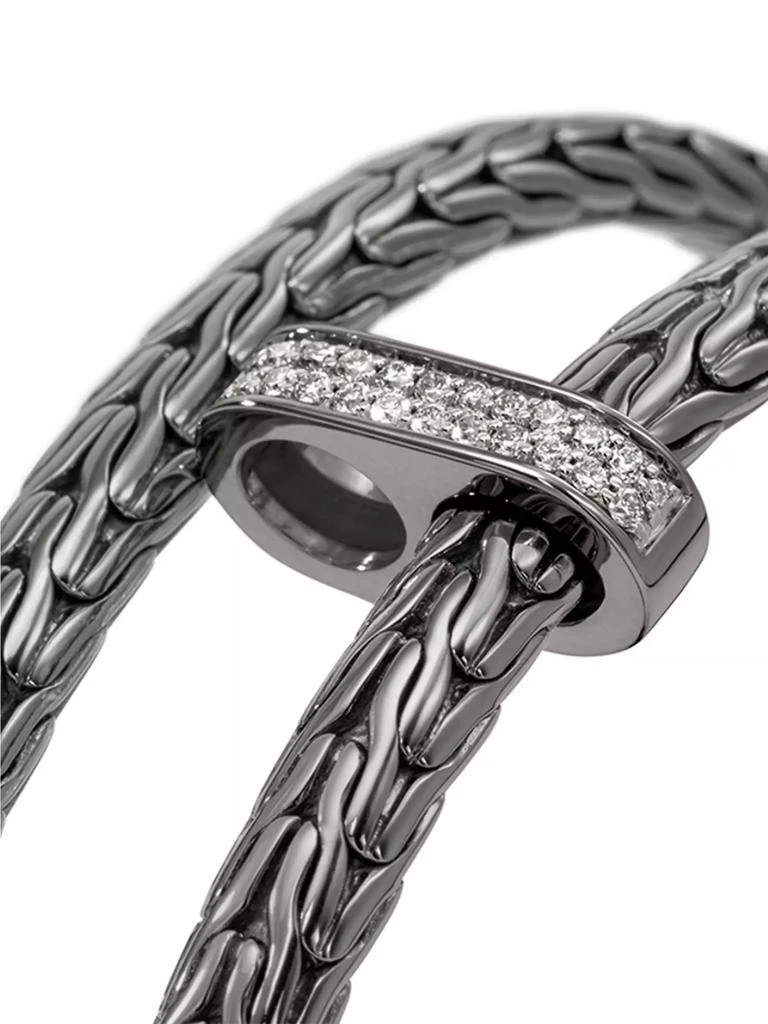 Spear Black-Rhodium-Plated & 0.24 TCW Diamond Bypass Flexible Cuff 商品