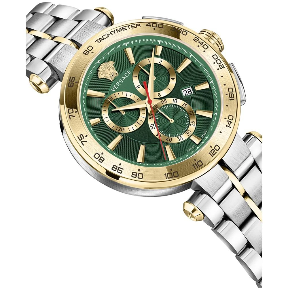 商品Versace|Men's Swiss Chronograph Aion Two-Tone Stainless Steel Bracelet Watch 45mm,价格¥10507,第3张图片详细描述
