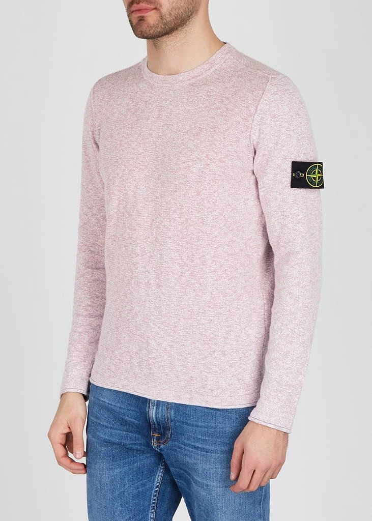 商品Stone Island|Pink knitted cotton-blend jumper 上衣,价格¥1353,第2张图片详细描述