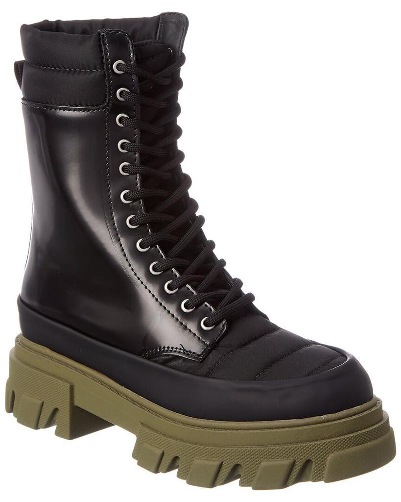 商品Ganni|GANNI Quilted Nylon & Leather Combat Boot,价格¥1820,第1张图片
