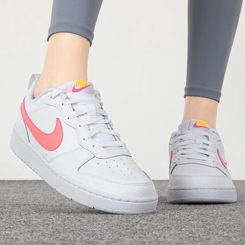 商品[国内直发] NIKE|Court Borough Low 2 皮革 休闲 灵活适应 耐磨 低帮 儿童板鞋 白粉 男女同款,价格¥552,第9张图片详细描述