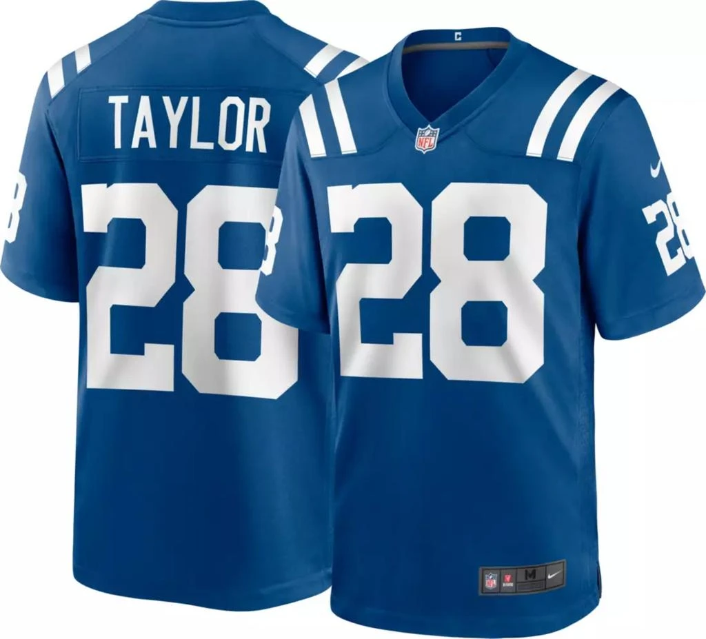 商品NIKE|Nike Men's Indianapolis Colts Jonathan Taylor #28 Game Jersey,价格¥1076,第1张图片