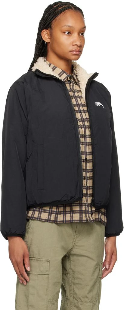 商品STUSSY|Beige & Black Embroidered Reversible Jacket,价格¥1530,第4张图片详细描述