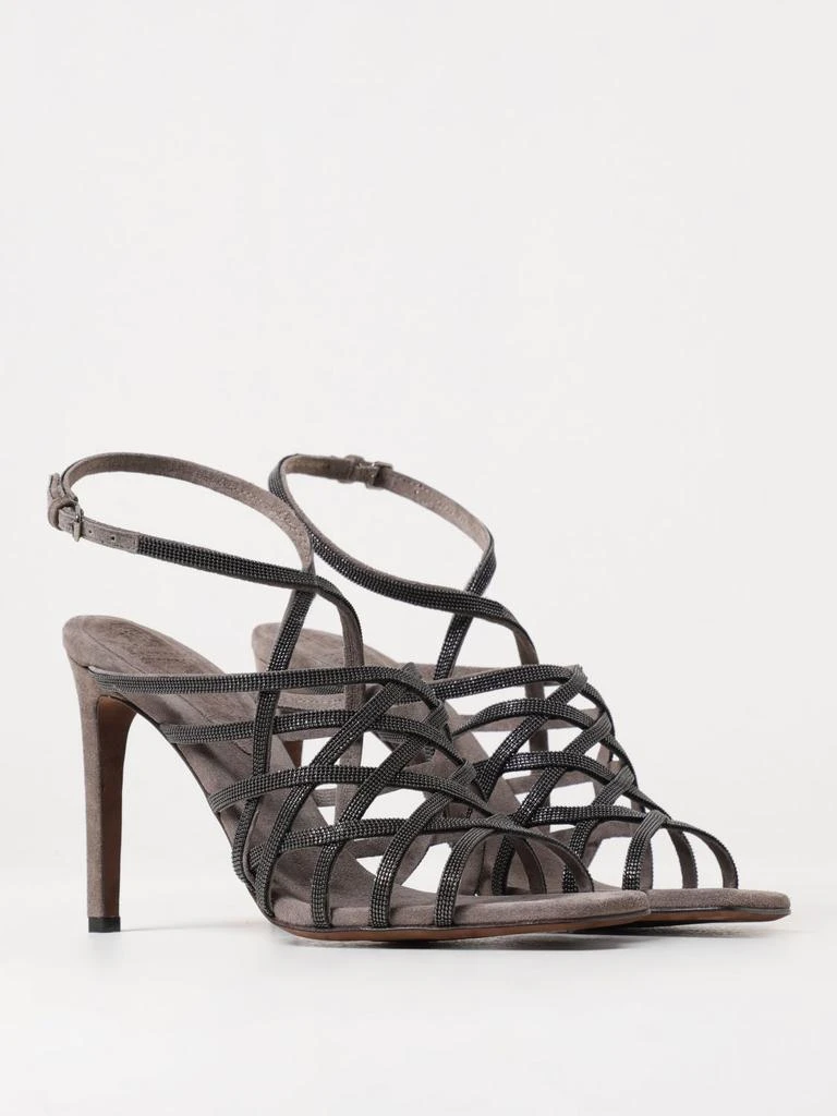 商品Brunello Cucinelli|Brunello Cucinelli heeled sandals for woman,价格¥10037,第2张图片详细描述