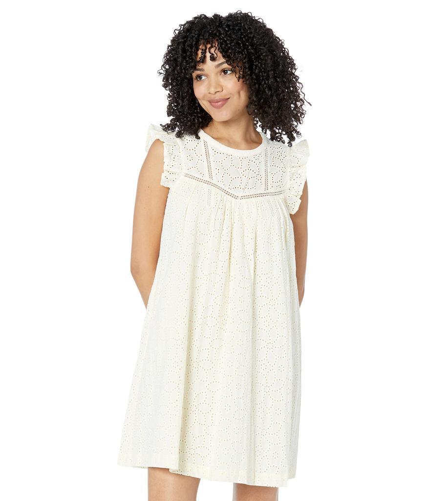 商品Madewell|Eyelet Ruffle-Sleeve Mini Dress,价格¥501,第1张图片