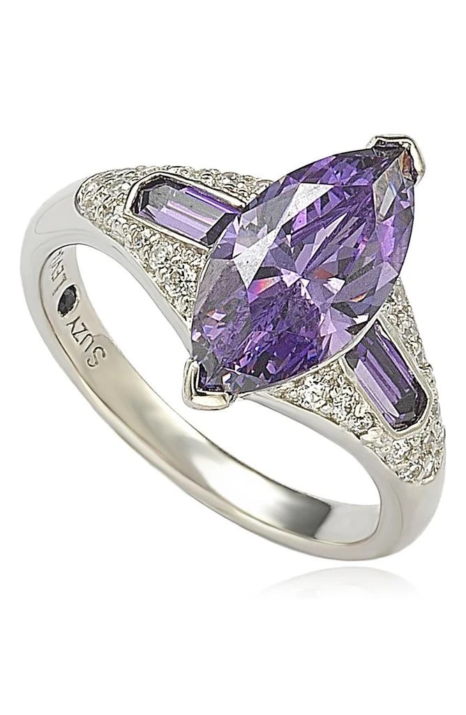 商品Suzy Levian|Sterling Silver Purple CZ Marquise Ring,价格¥975,第1张图片