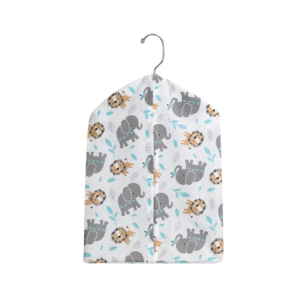商品Bedtime Originals|Jungle Fun Gray/Blue Elephant and Lion Diaper Stacker,价格¥112,第1张图片