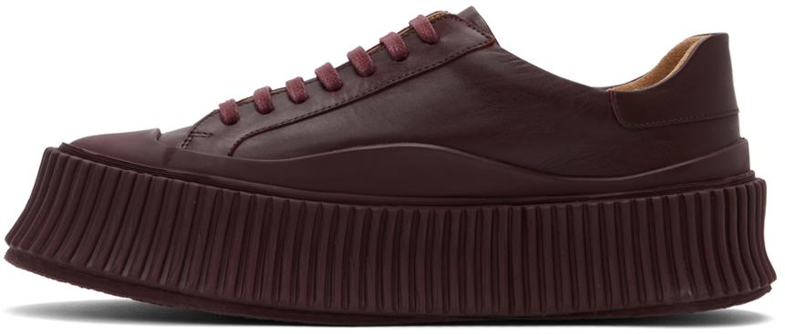 Brown Leather Platform Sneakers商品第3张图片规格展示