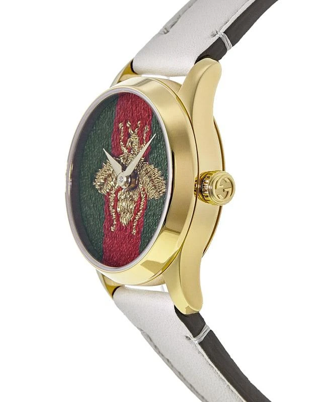 商品Gucci|Gucci G-Timeless Gold Tone Bee Green & Blue Dial Women's Watch YA1265009,价格¥5053,第3张图片详细描述