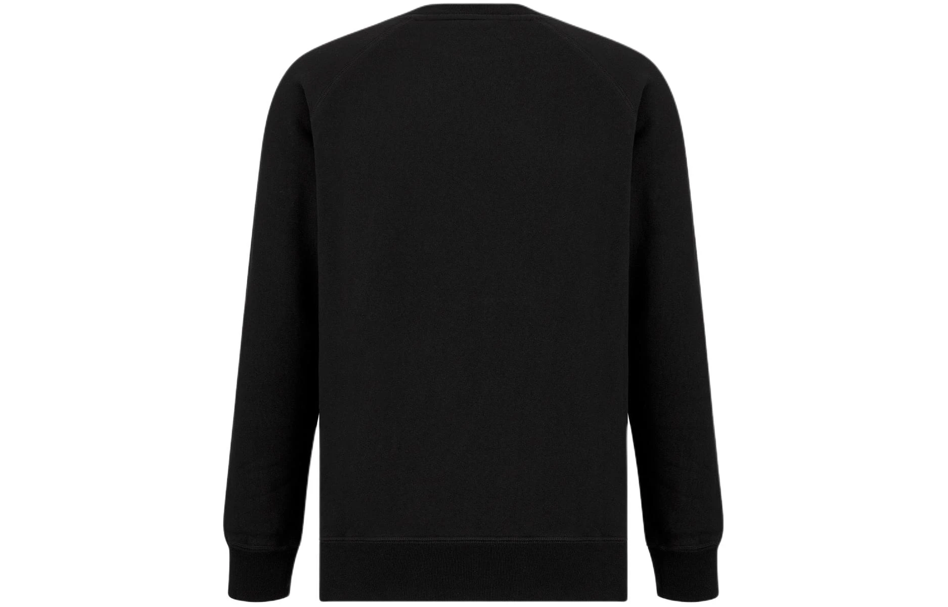商品[国内直发] Dior|迪奥 SS24 品牌Logo字母刺绣罗纹圆领宽松长袖卫衣 男款 黑色,价格¥11846,第3张图片详细描述