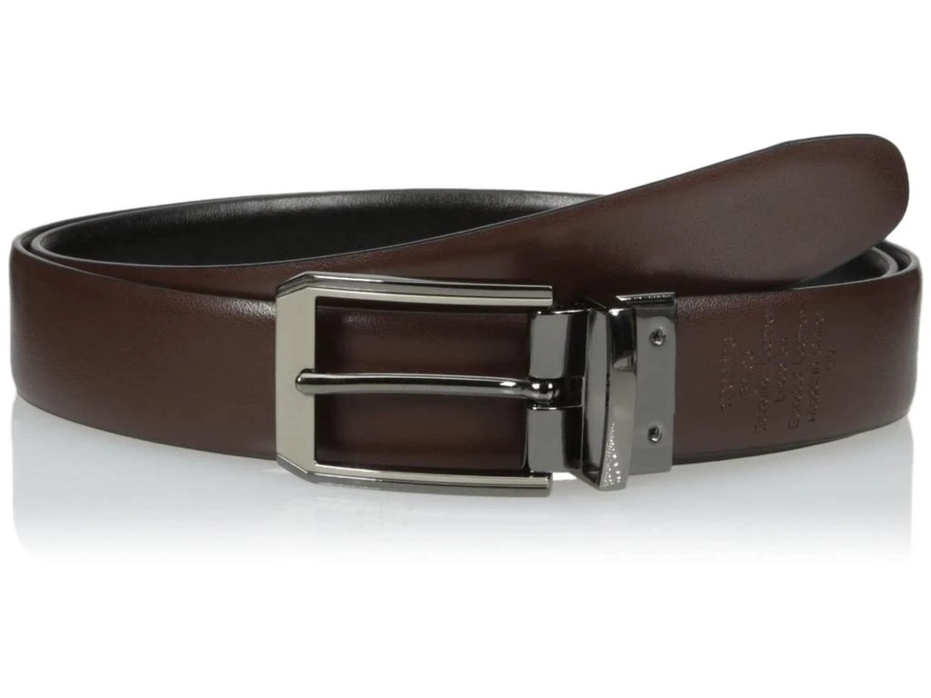 商品Perry Ellis|Portfolio Men's 2-Tone Matte and Shine Buckle Reversible Belt,价格¥187,第2张图片详细描述