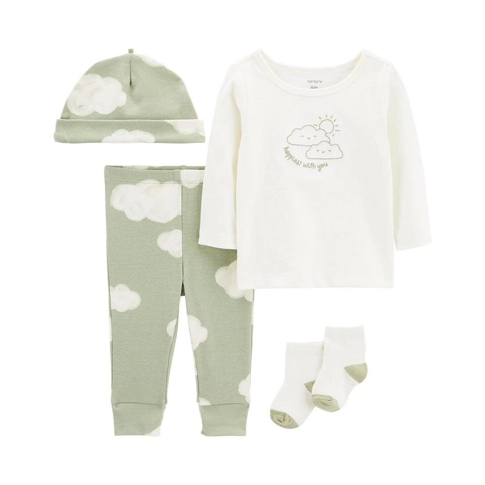 商品Carter's|Baby Boys or Baby Girls Take Me Home T Shirt and Pants, 4 Piece Set,价格¥105,第1张图片