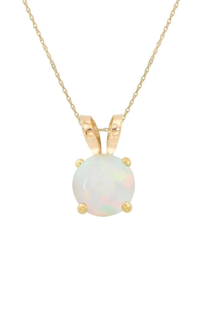 商品CANDELA JEWELRY|10K Yellow Gold Created Opal Pendant Necklace,价格¥577,第1张图片