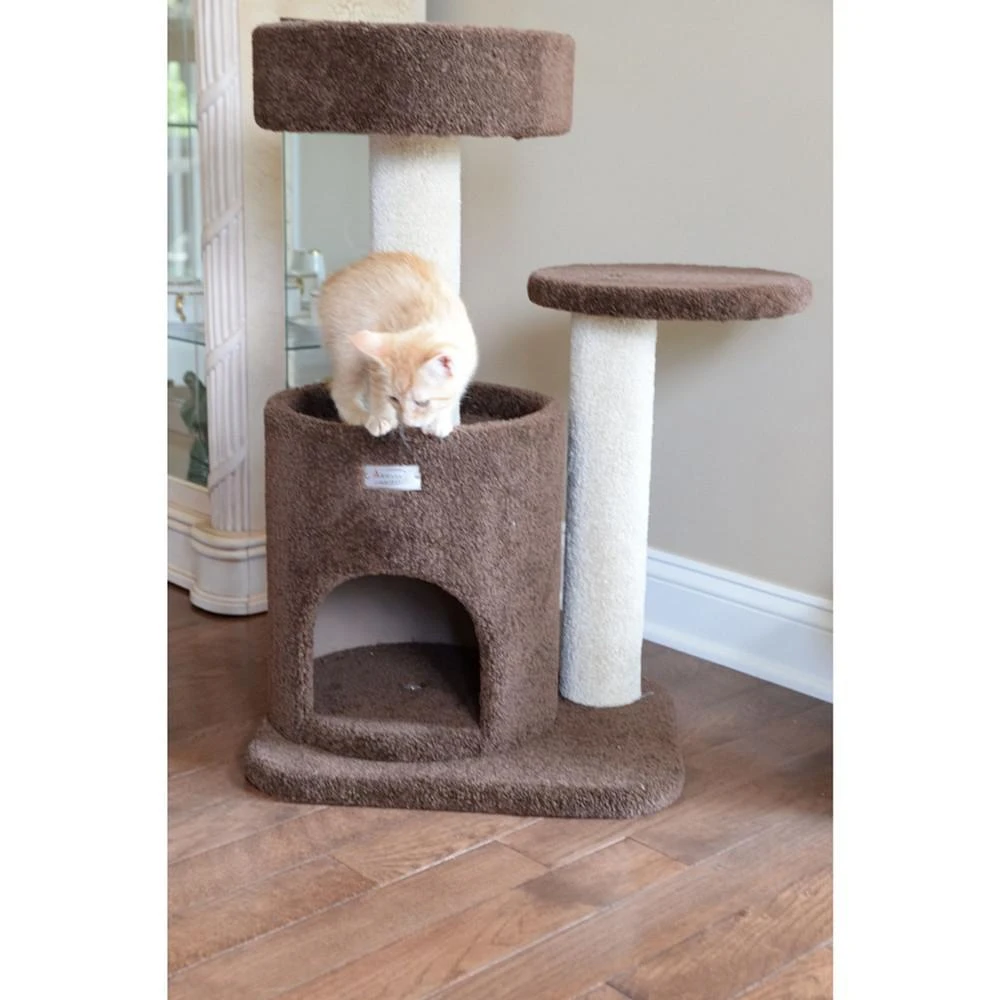 商品Macy's|Carpeted Real Wood Cat Tree Condo,价格¥1651,第4张图片详细描述