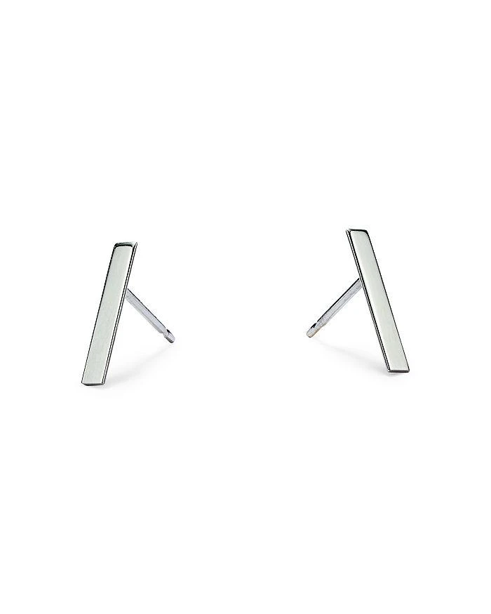 商品Bloomingdale's|Bar Stud Earrings in 14K White Gold,价格¥1838,第4张图片详细描述