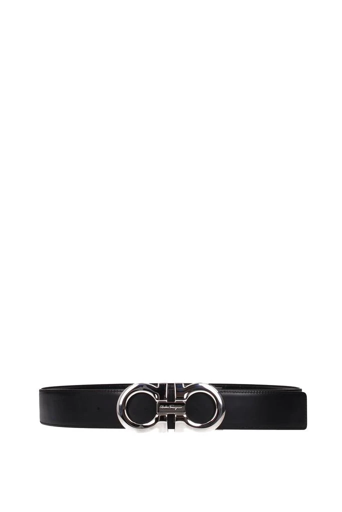 商品Salvatore Ferragamo|Regular belts Leather Black Black,价格¥2614,第2张图片详细描述