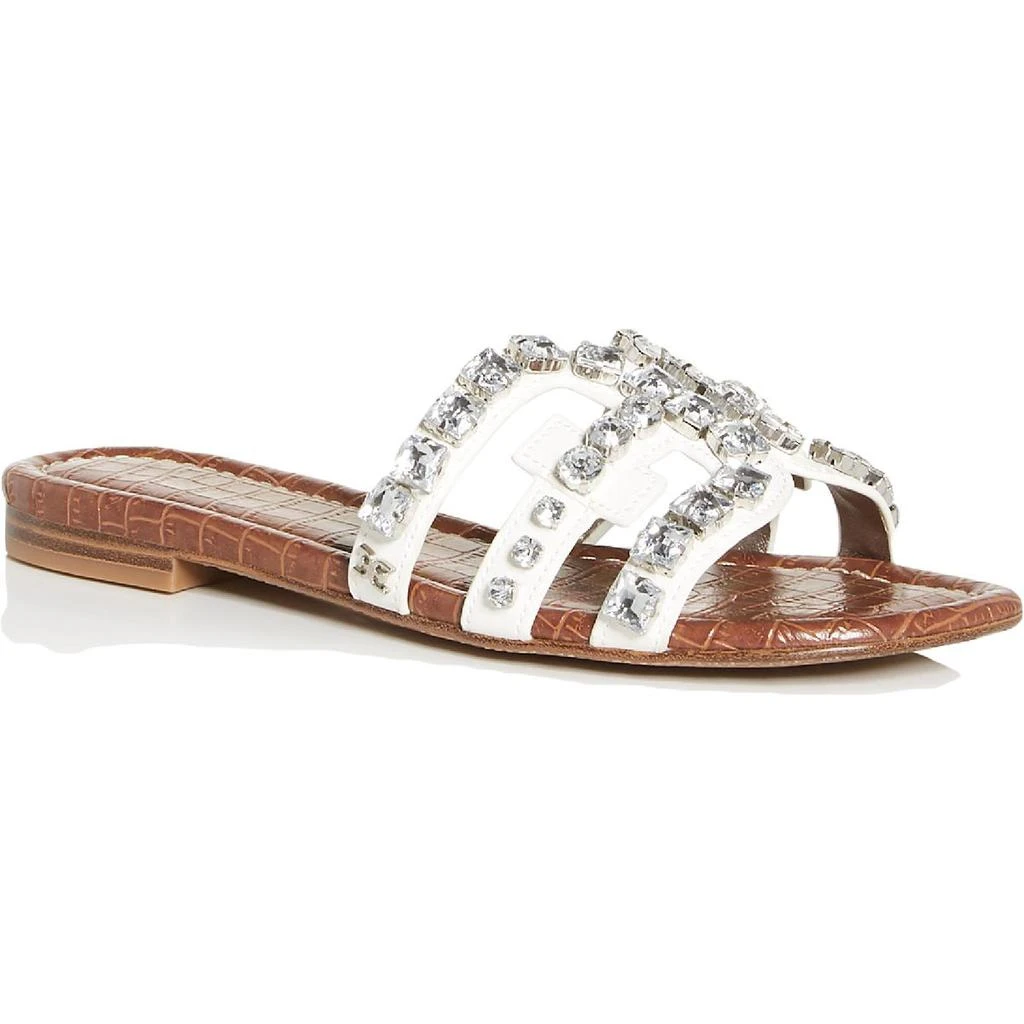 商品Sam Edelman|Sam Edelman Womens Bay 2 Leather Embellished Flat Sandals,价格¥319,第1张图片