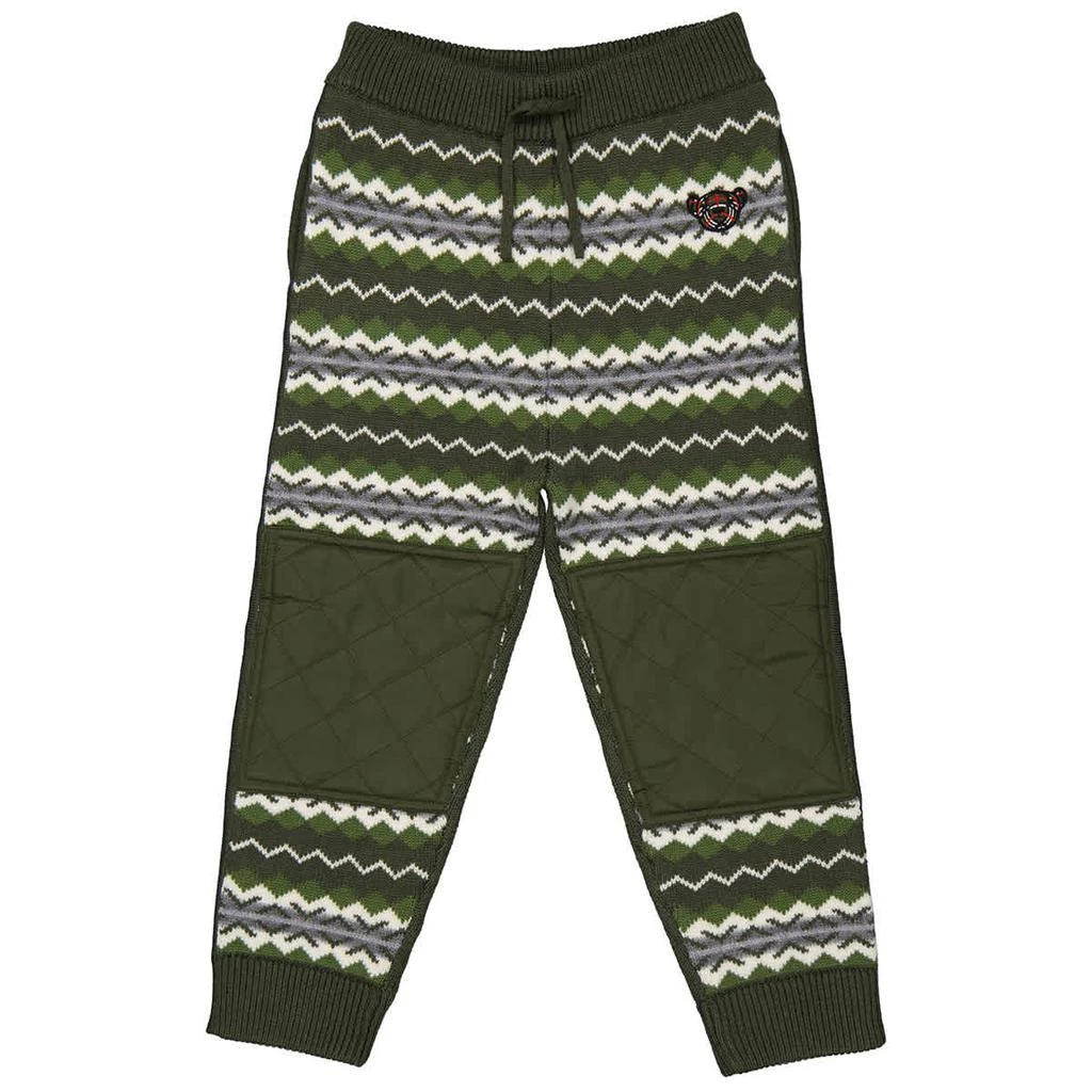商品Burberry|Burberry Boys Moss Green Soft Wool Yarn Trousers, Size 12Y,价格¥548-¥968,第1张图片